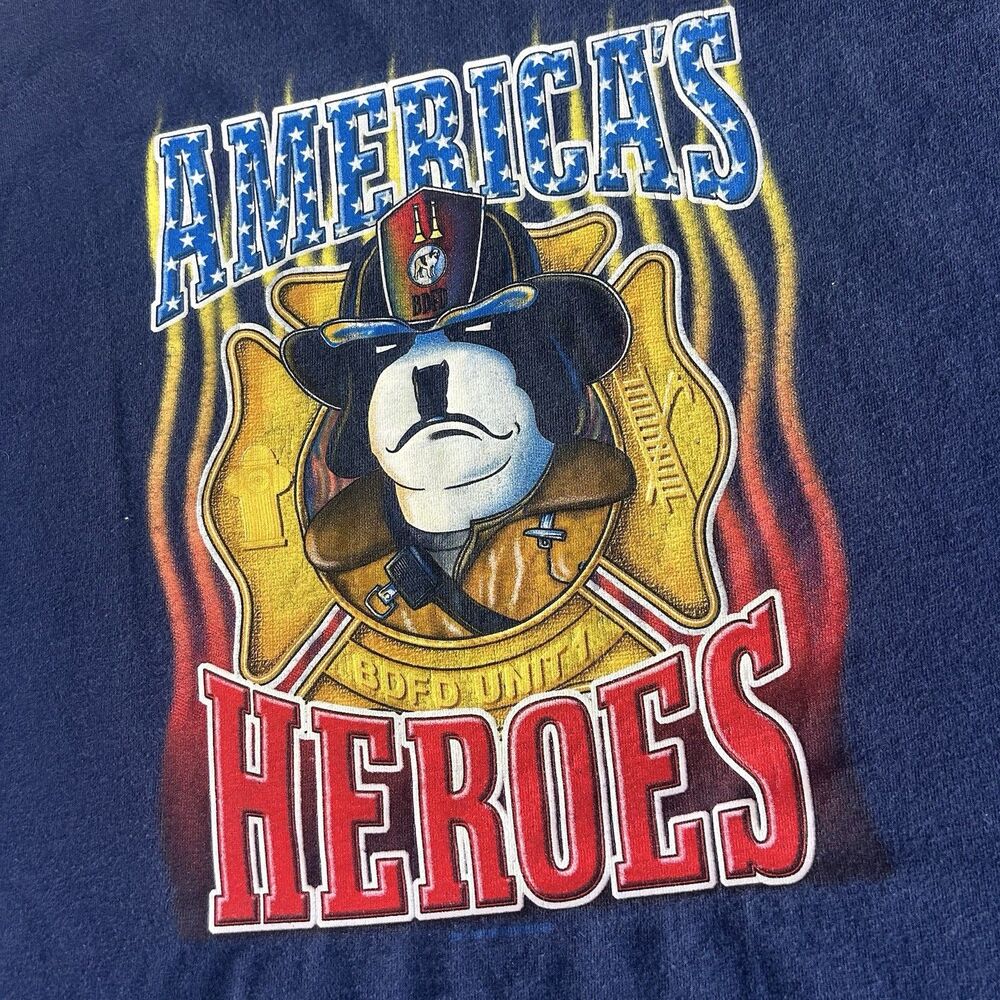 Vtg Big Dogs Santa Barbara Graphic Shirt Men’s XL Americas Hero Fire Back Hit - Picture 11 of 12